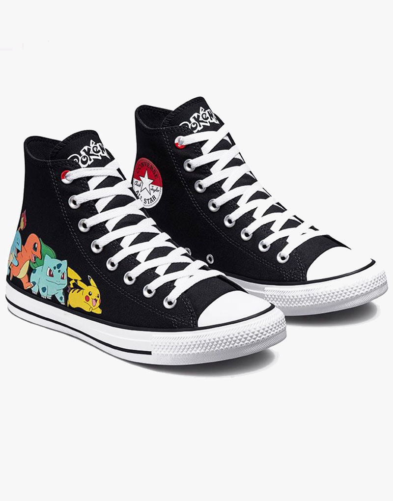 Converse X Pokemon First Partners Chuck Taylor All Star High Top Black - Converse