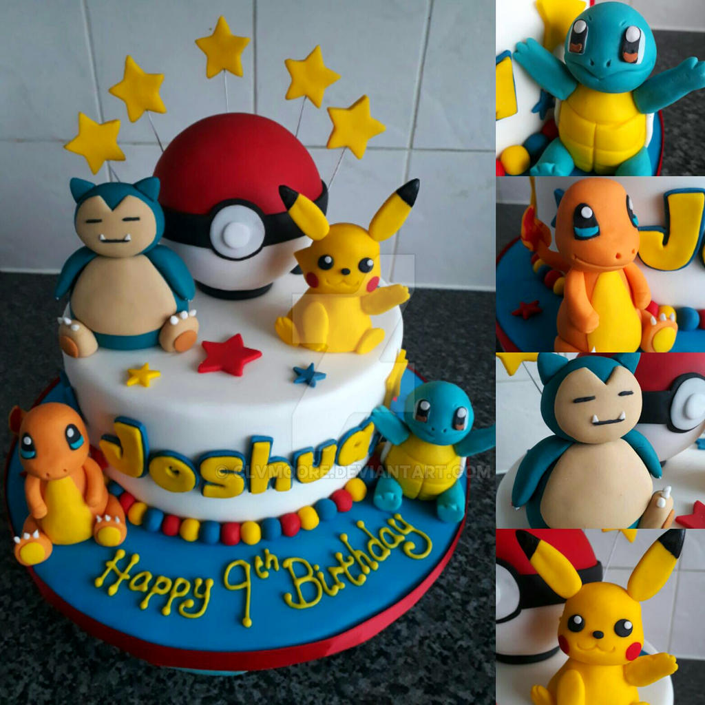 Simple Fondant Masterpiece Pokemon Cake