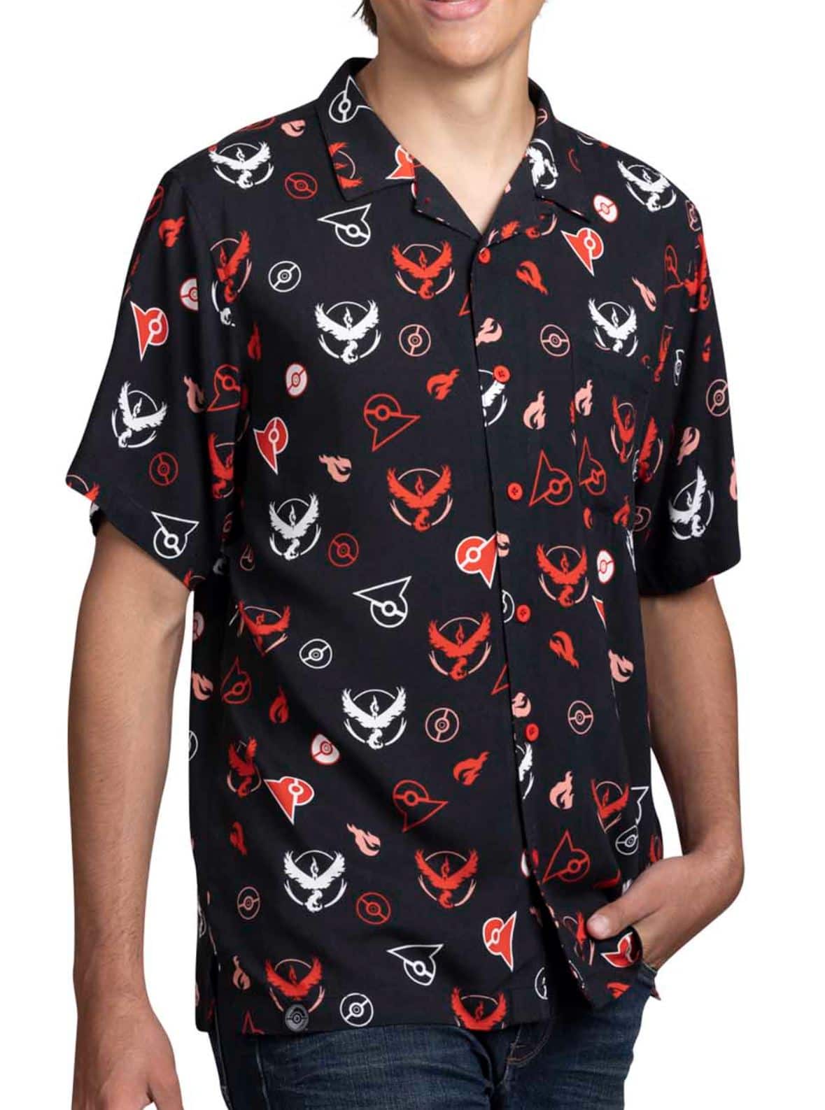Pokémon GO Team Valor button-up