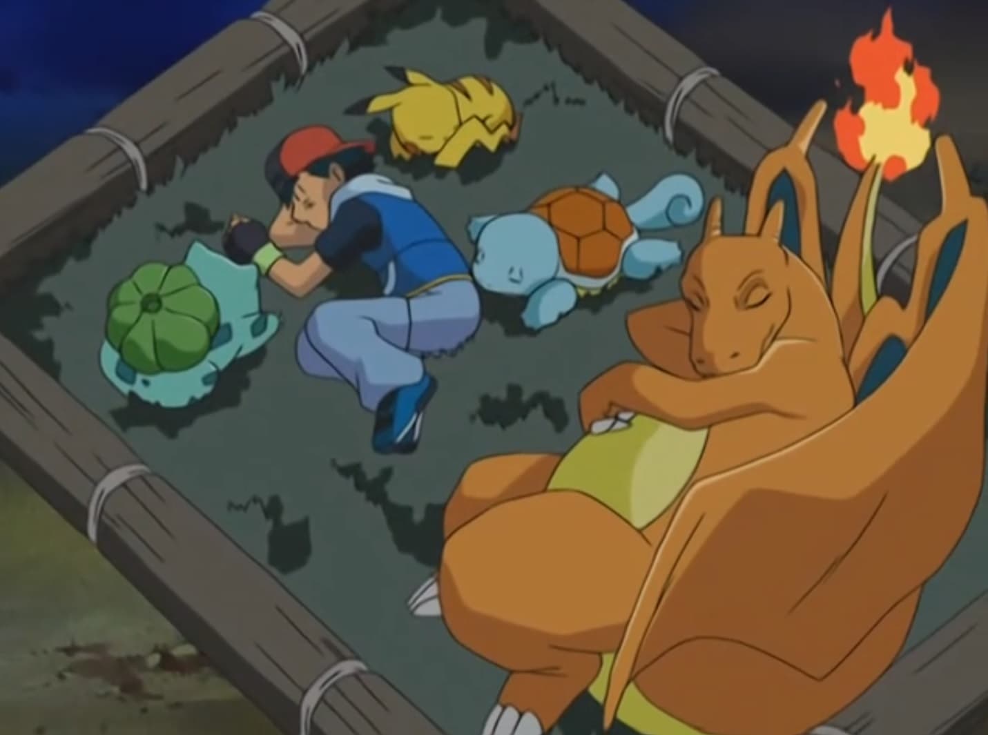 Ash with His Pokemon