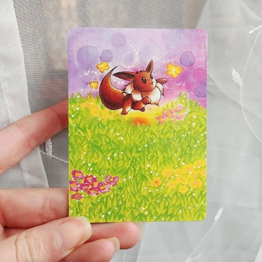 Commission Custom Hand-Painted Pokemon Card- Gift