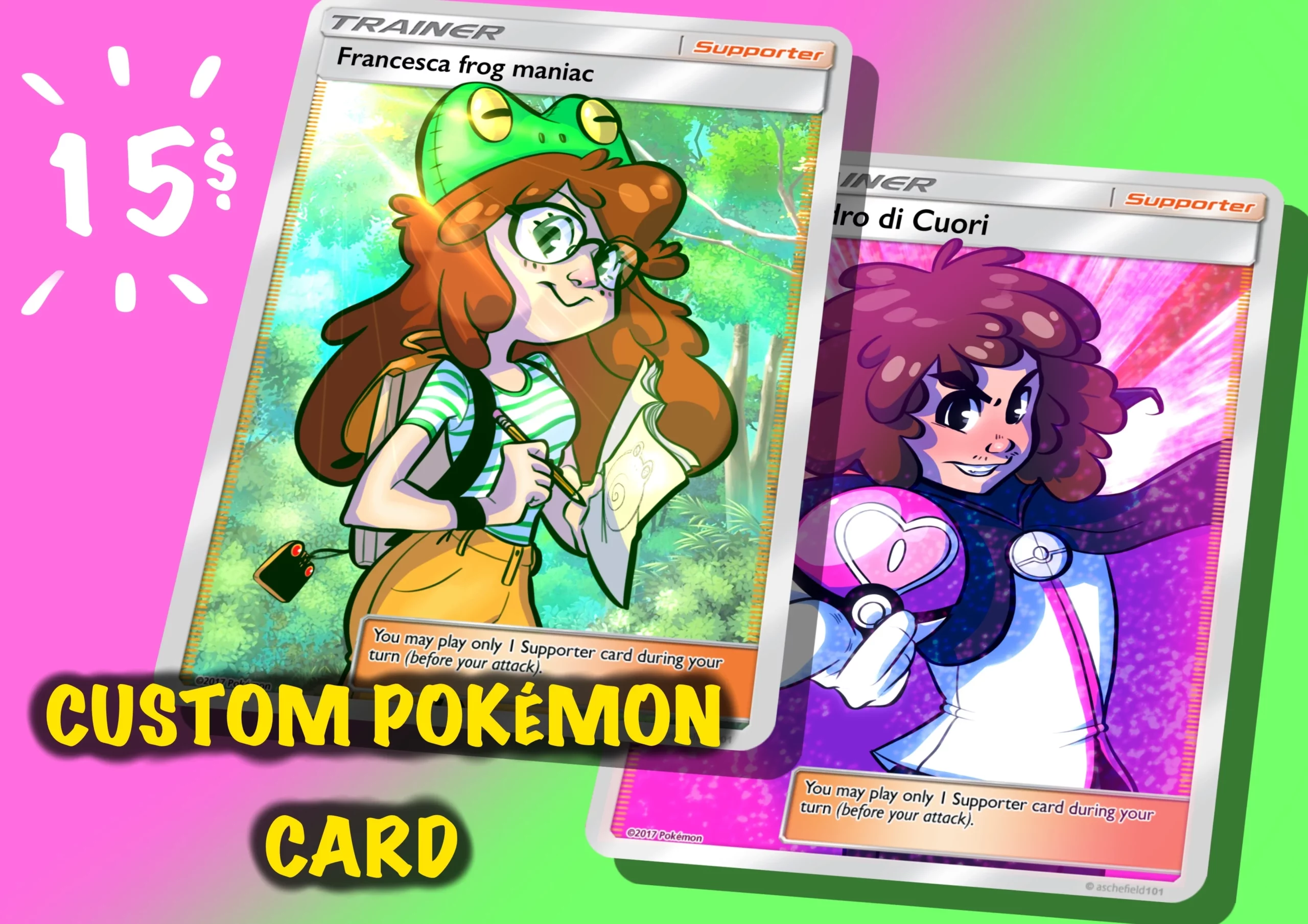 Fivver custom pokemon trainer card