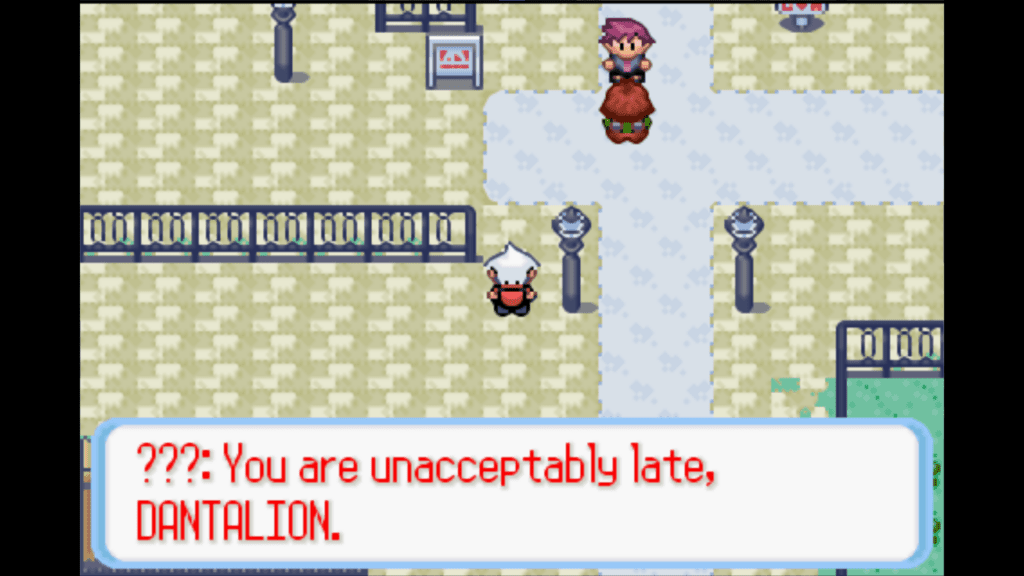 dantalion cutscene in rustboro city