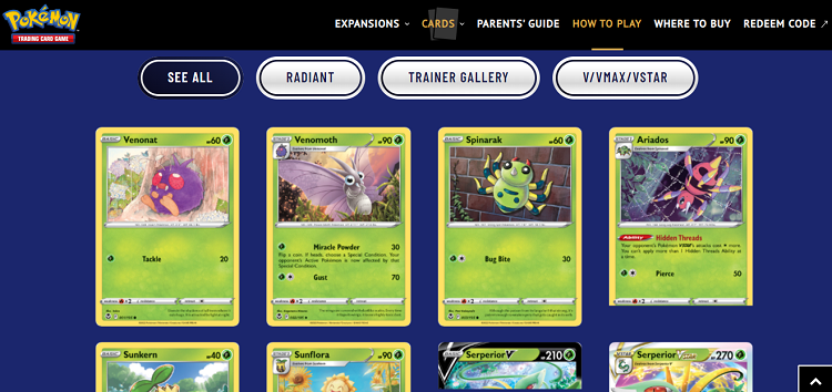 Pokémon TCG Live cards