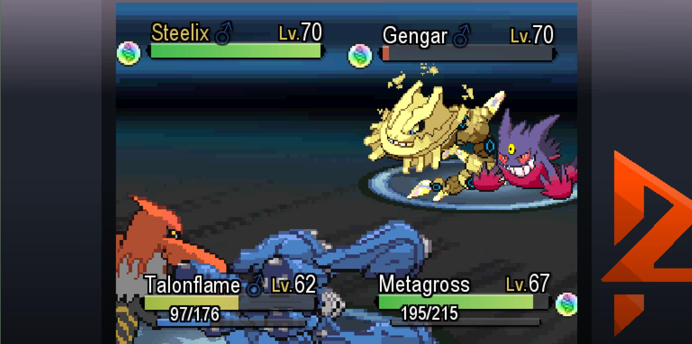Mega Steelix and Mega Gengar