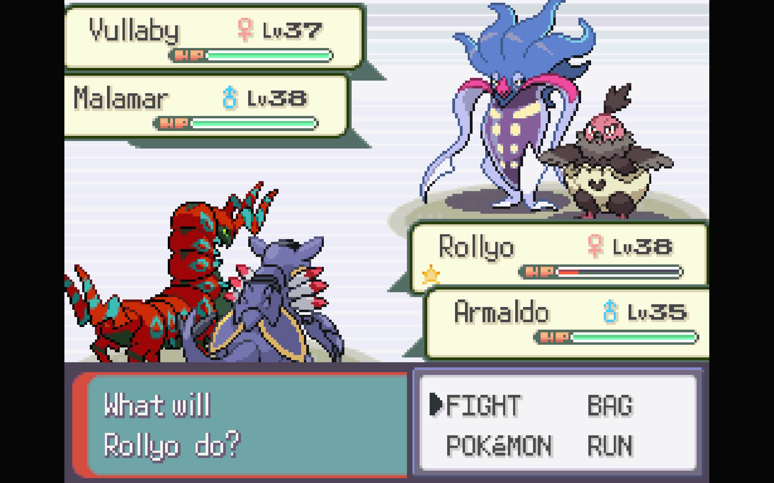 Pokemon Halcyon Underground Hideout Man in Black double battle