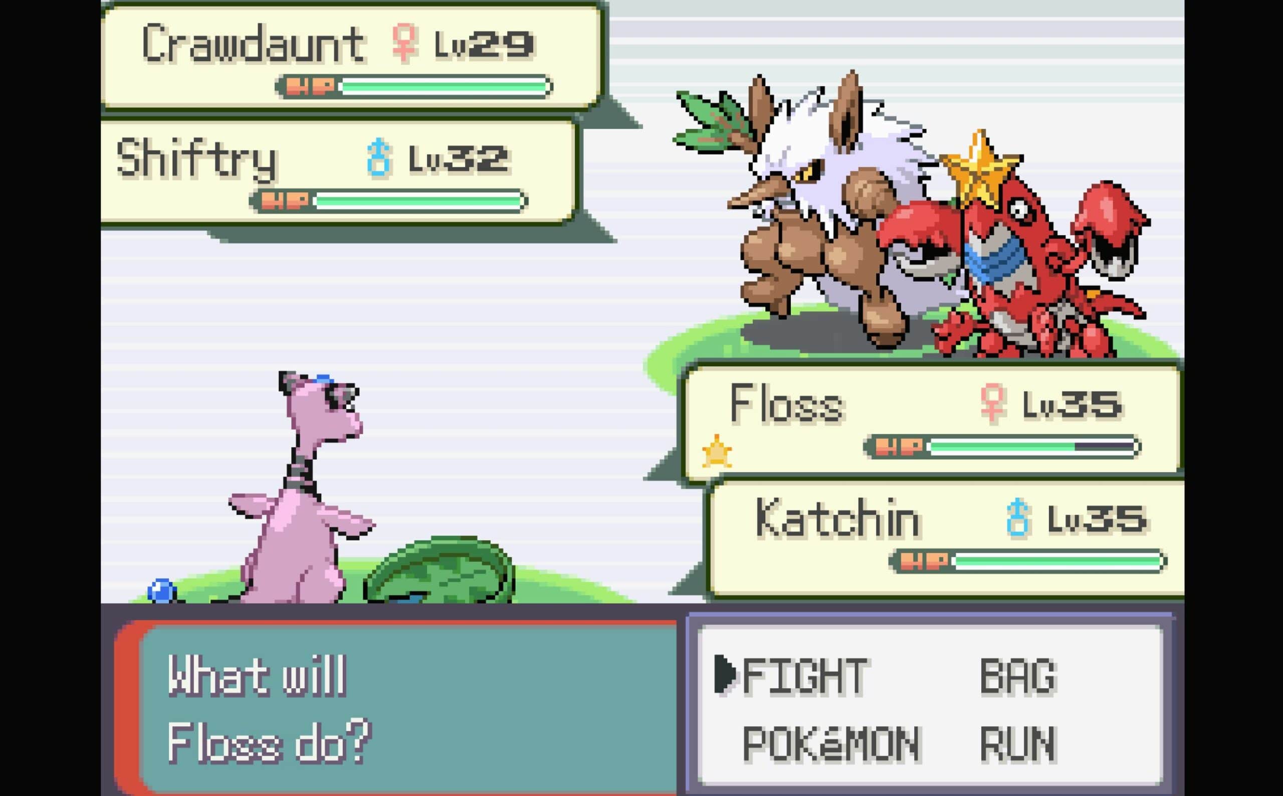 Pokemon Halcyon Man in Black double battle