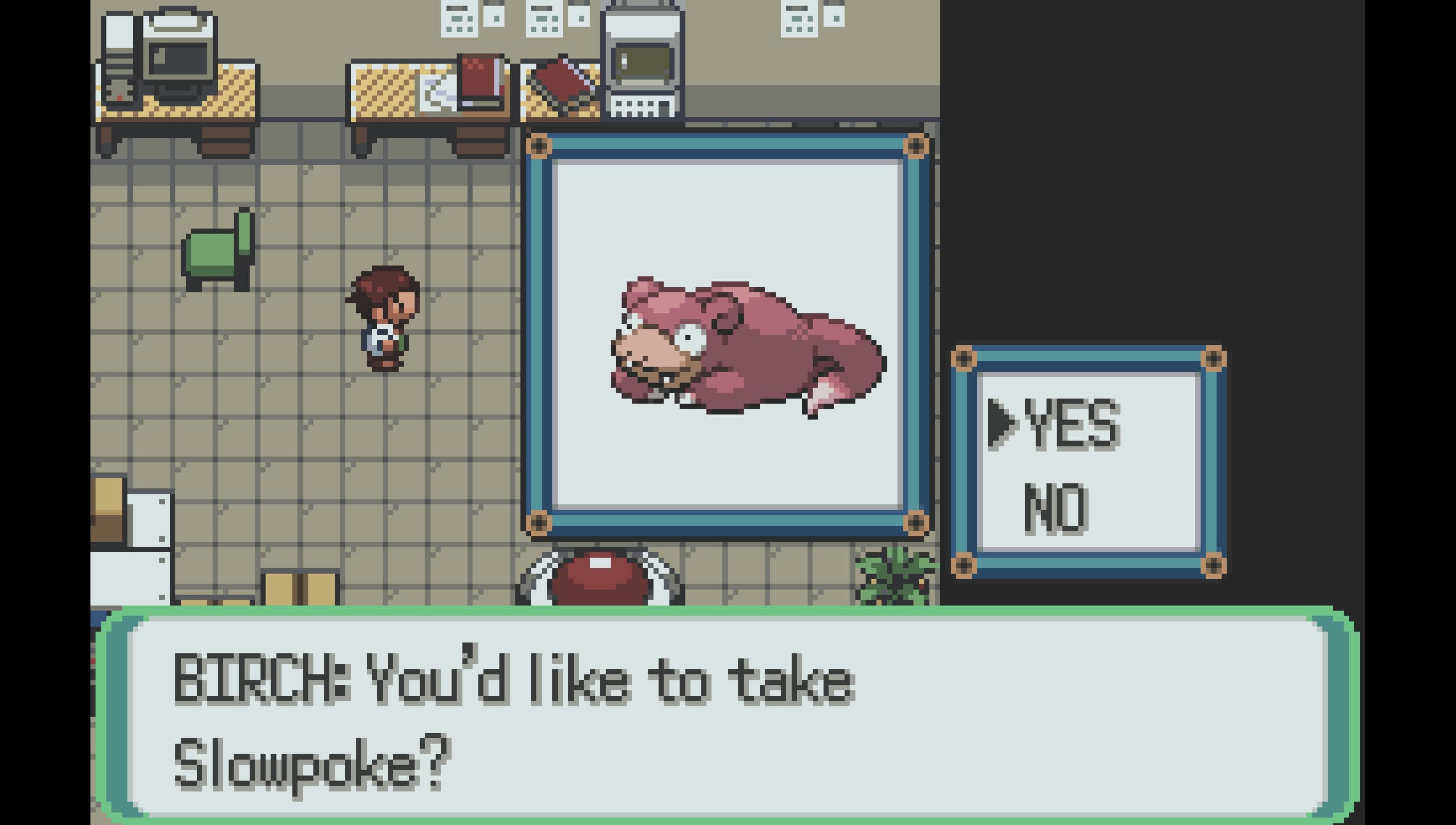 picking up a partner pokemon