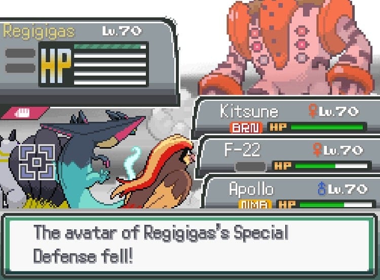 pokemon tectonic legendary avatar regigigas battle